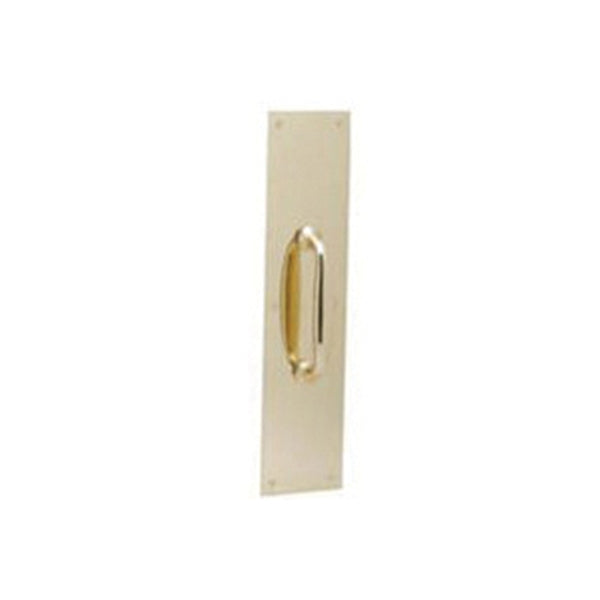 Schlage SC8400 Series SC8311-5B33.5X15G Pull Plate, 3-1/2 in W, 15 in H, Brass, Brass