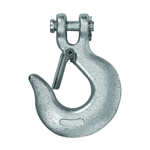 Campbell T9700524 Clevis Slip Hook with Latch, 5/16 in, 3900 lb Working Load, 43 Grade, Steel, Zinc