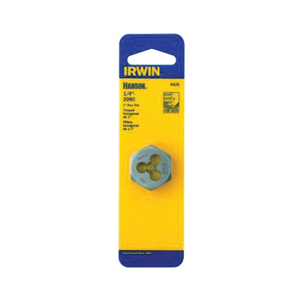 IRWIN 9423 Machine Screw Die, 1/4-28 Thread, NF Thread, Right Hand Thread, HCS
