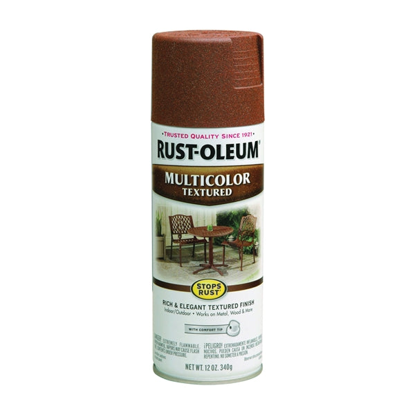 RUST-OLEUM STOPS RUST 239122 Textured Spray Rustic Umber, Solvent-Like, Rustic Umber, 12 oz, Aerosol Can