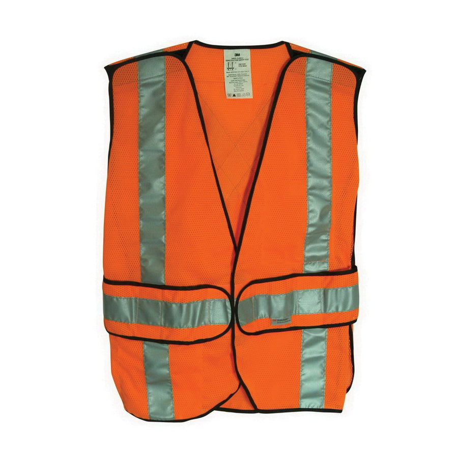 3M TEKK Protection 94625-80030T Reflective Safety Vest, One-Size, Fabric, Fluorescent Orange