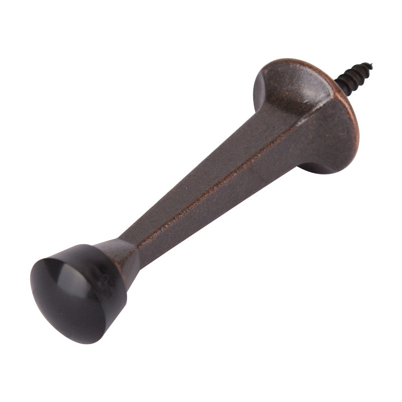 Prosource CL-208P-VB-PS Heavy-Duty Rigid Door Stop, 1 in Dia Base, 3 in Projection, Die-Cast Zinc &amp; Plastic