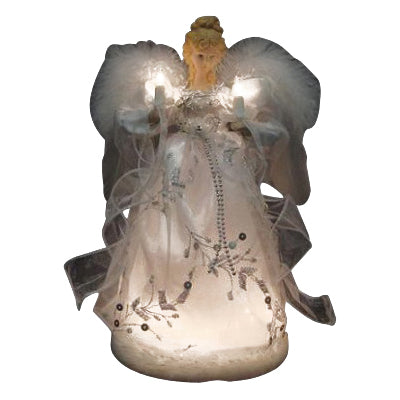 Hometown Holidays 19353 Pre-Lit Christmas Figurine, 9 in H, Angel, Internal Light/Music: Internal Light