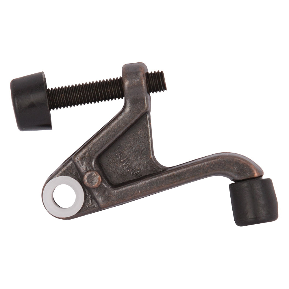 Prosource H20-B038C-VB-PS Heavy-Duty Hinge Pin Door Stop, 2-3/4 in Projection, Die-Cast Zinc &amp; Plastic, Venetian Bronze