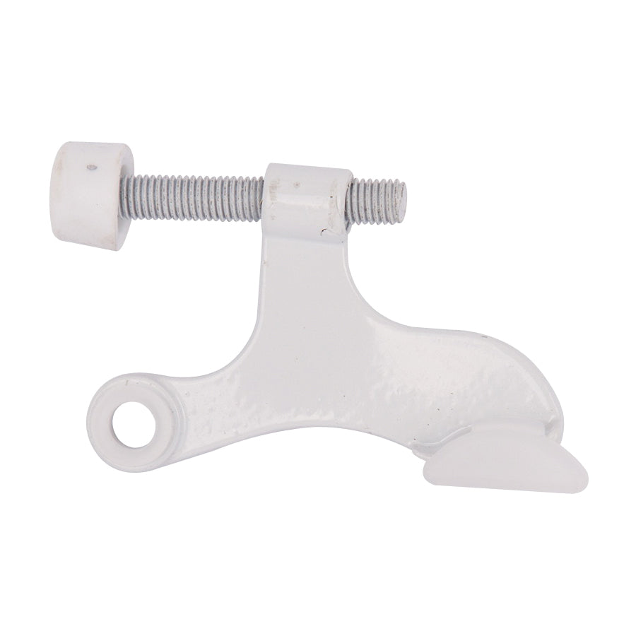 Prosource H20-B040W-PS Deluxe Hinge Pin Door Stop, 2-5/8 in Projection, Die-Cast Zinc &amp; Plastic, White