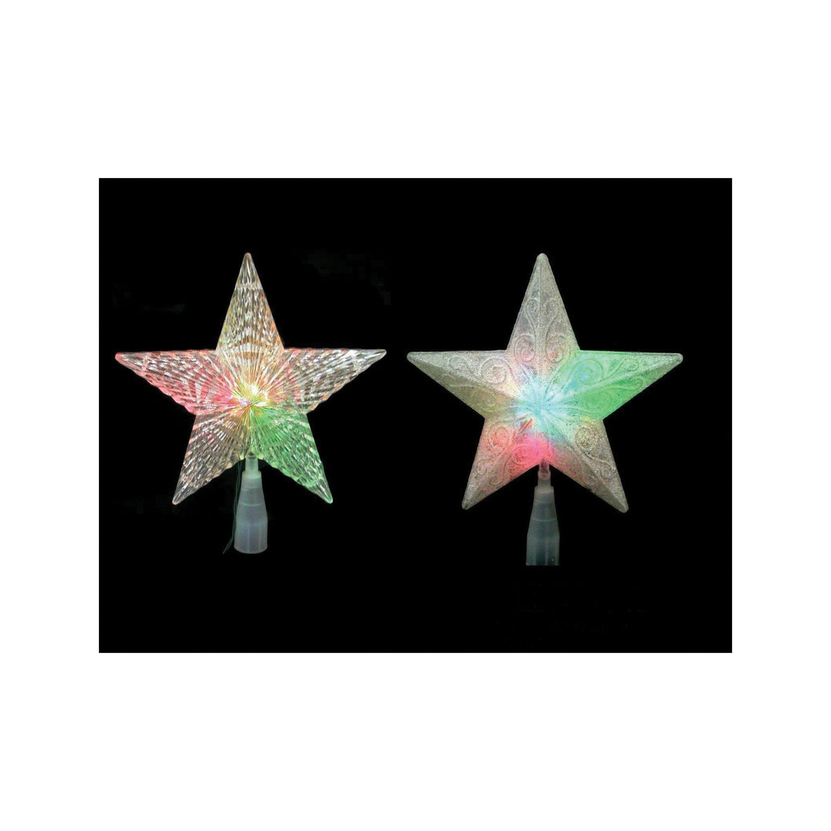 Hometown Holidays 19355 Star Light, 8 in H, Christmas Tree Topper, 120 V, LED Bulb