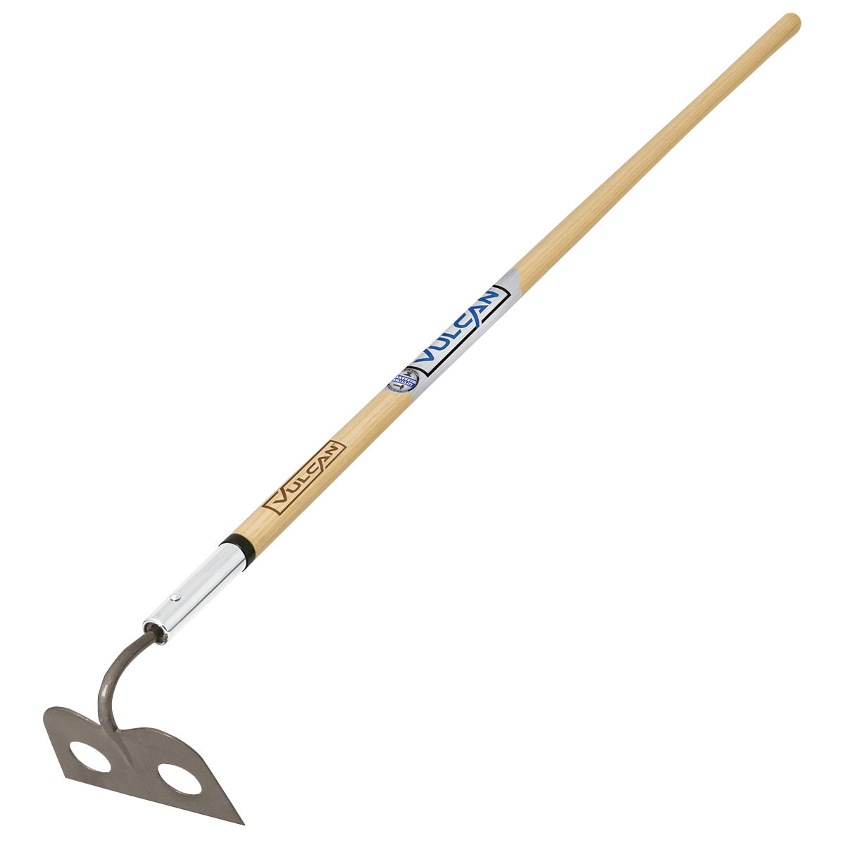 Vulcan 34469 Mortar Hoe, 7 in W Blade, Steel Blade, 60 in L Handle, Wood Handle