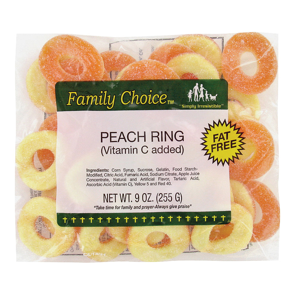 Family Choice 1129 Candy, Peach Flavor, 8 oz