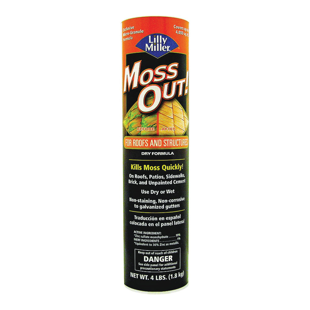 Moss Out! 100099152 Moss and Algae Killer, Granular, White, 4 lb