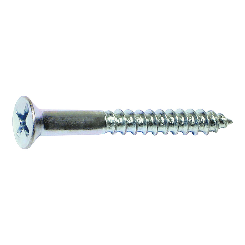 MIDWEST FASTENER 02554 Screw, #8 Thread, 3/4 in L, Coarse Thread, Flat Head, Phillips Drive, Sharp Point, Steel, Zinc