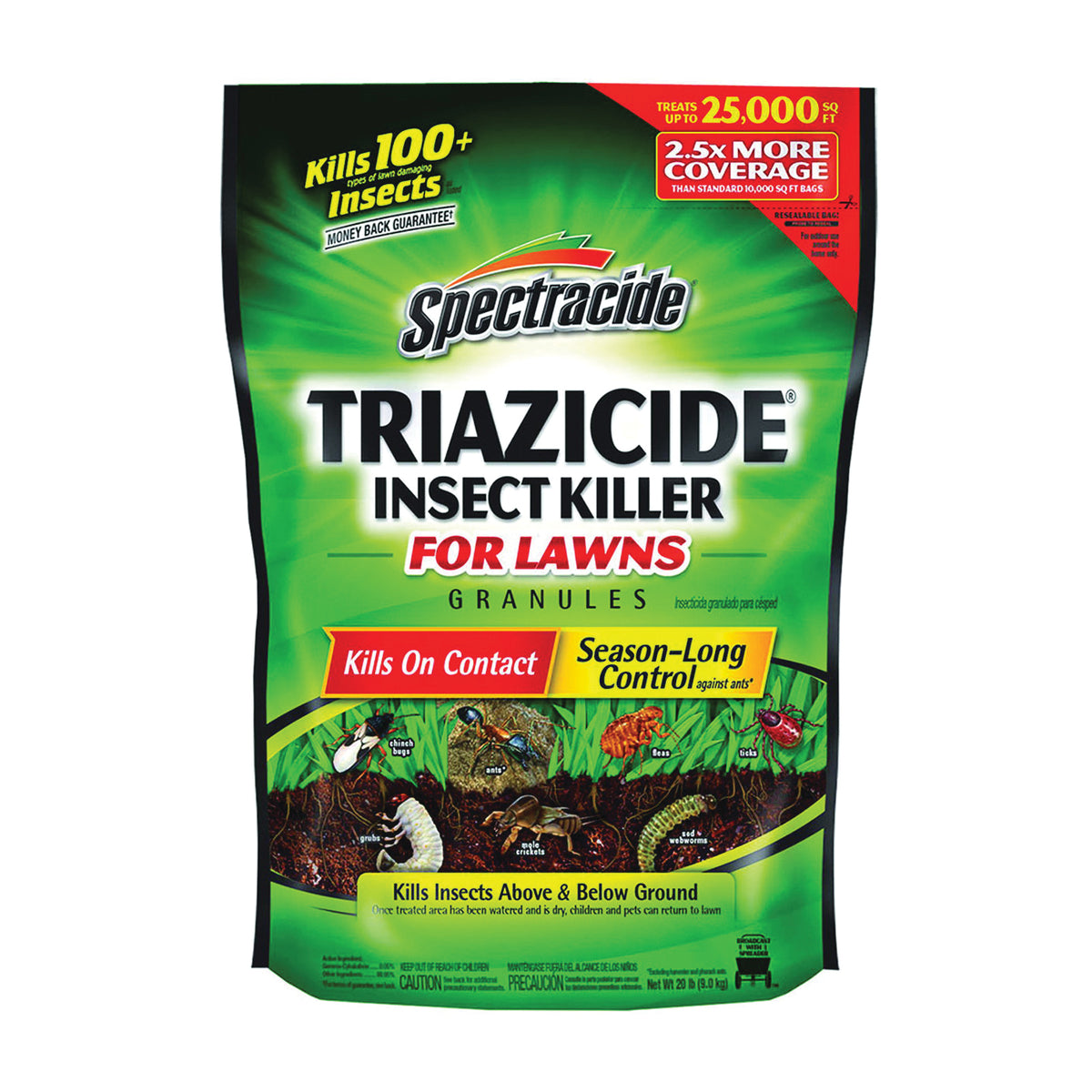 Spectracide Triazicide HG-53960 Insect Killer, Solid, 20 lb