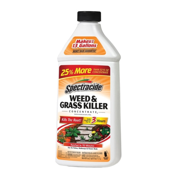 Spectracide HG-56009 Weed and Grass Killer, Liquid, Amber, 40 fl-oz Bottle