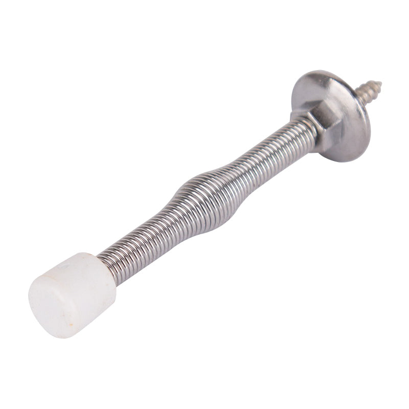 Prosource H61-Z012C-PS Light-Duty Door Stop, 3/4 in Dia Base, 3 in Projection, Plastic &amp; Steel, Chrome