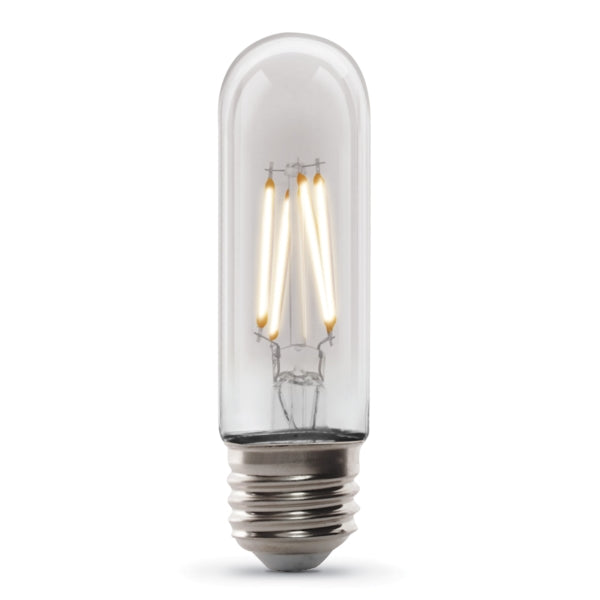 Feit Electric T10/CL/VG/LED LED Bulb, Decorative, T10 Lamp, 40 W Equivalent, E26 Lamp Base, Dimmable, Clear