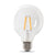 Feit Electric BPG2525/927CA/FIL LED Bulb, Globe, G25 Lamp, 25 W Equivalent, E26 Lamp Base, Dimmable, Clear