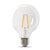 Feit Electric BPG2540/927CA/FIL LED Bulb, Globe, G25 Lamp, 40 W Equivalent, E26 Lamp Base, Dimmable, Clear