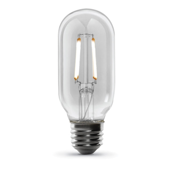 Feit Electric T14/CL/VG/LED LED Bulb, Decorative, T14 Lamp, 40 W Equivalent, E26 Lamp Base, Dimmable, Clear