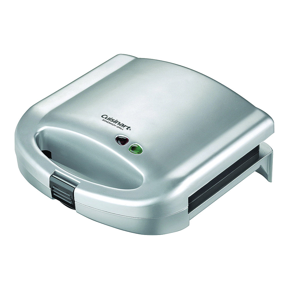 Cuisinart WM-SW2 Sandwich Grill, Cast Iron Cooking Surface, Stainless Steel, Silver