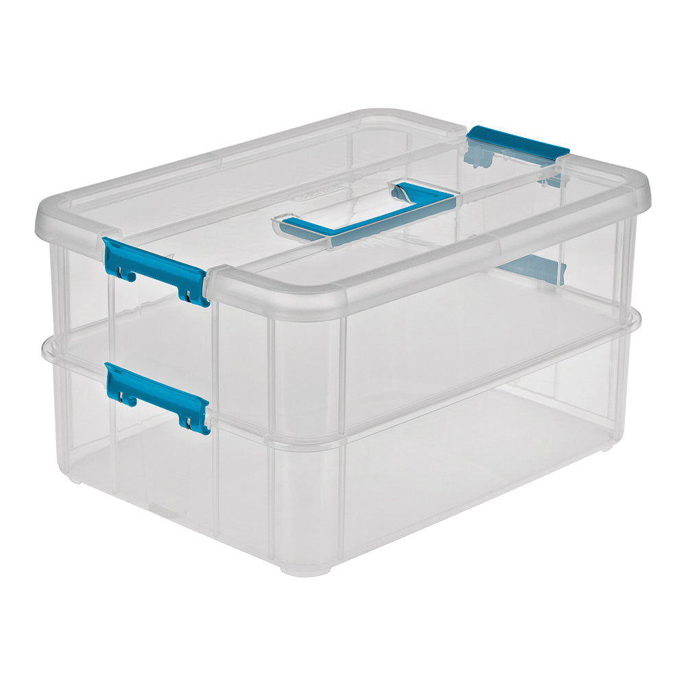Sterilite 14228604 Tray Organizer, Clear, 14-3/8 in L, 10-3/4 in W, 7-3/4 in H