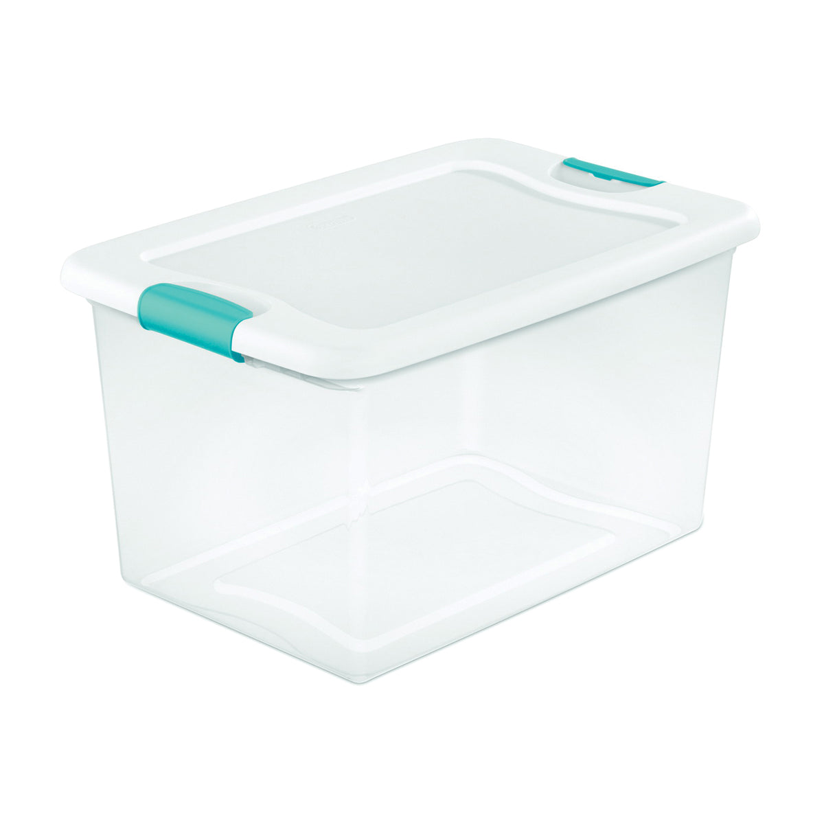 Sterilite 14978006 Latching Box, Plastic, Clear/White, 23-3/4 in L, 16 in W, 13-1/2 in H