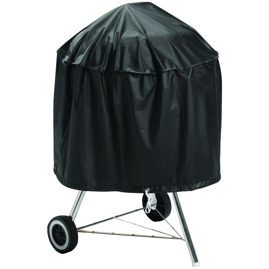 Omaha Grill Cover, 29 in W, 18 in H, Vinyl, Black