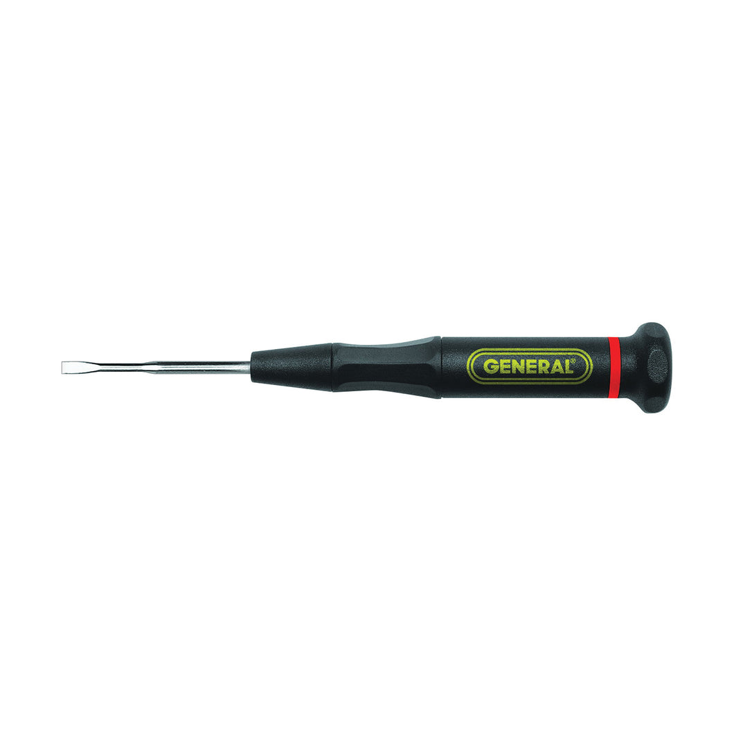 GENERAL 611094 Screwdriver, 3/32 in Drive, Slotted Drive, 4-7/8 in OAL, Cushion-Grip Handle