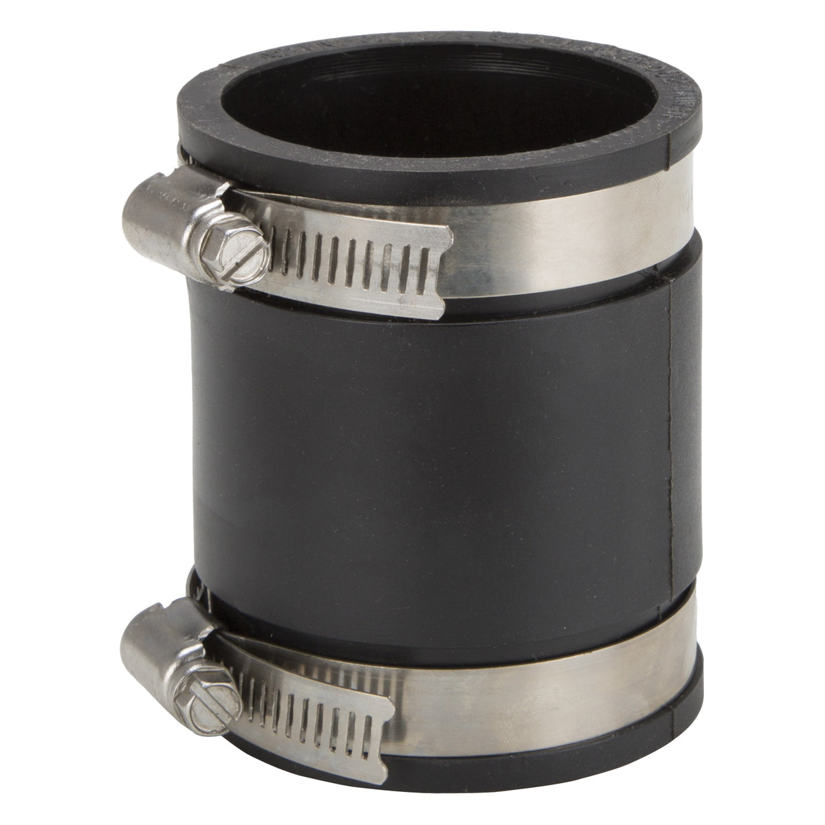 ProSource Coupling, 2 in x 2 in, PVC, Black