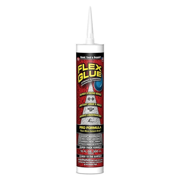 Flex Seal GFSTANR10 Flex Glue, White, 10 oz Cartridge