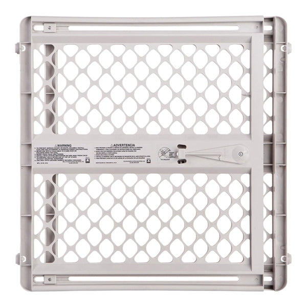 North States Supergate Classic Series 8615 Safety Gate, Plastic, Light Gray, 26 in H Dimensions