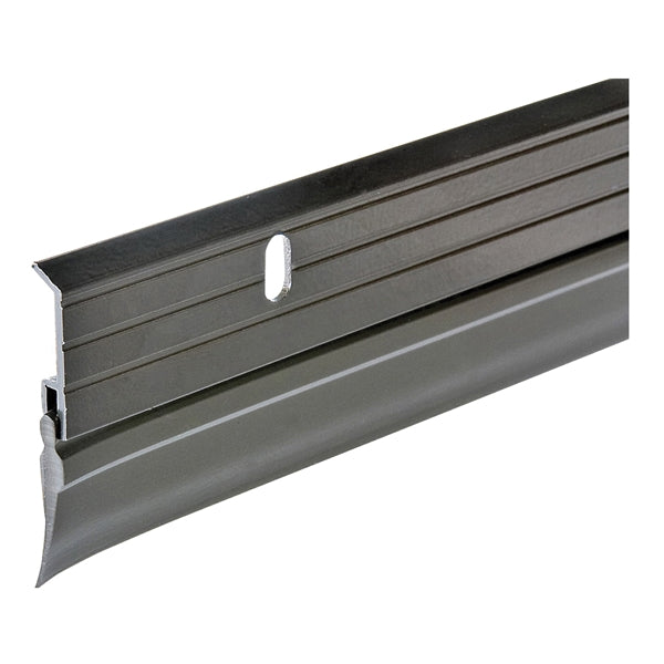 Frost King B59/36H Door Sweep, 36 in L, 1-5/8 in W, Aluminum Flange, Vinyl Insert