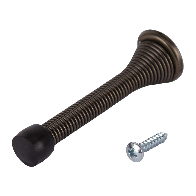 Prosource H62-B041C-PS Heavy-Duty Spring, 15/16 in Dia Base, 3-1/8 in Projection, Plastic &amp; Steel, Antique Brass