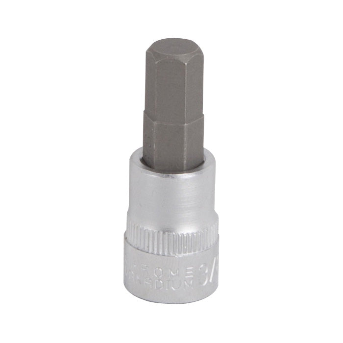 Vulcan Fractional Hex Bit Socket, Chrome, 3/8 in, 3/8 in Drive, 1-7/8 in OAL