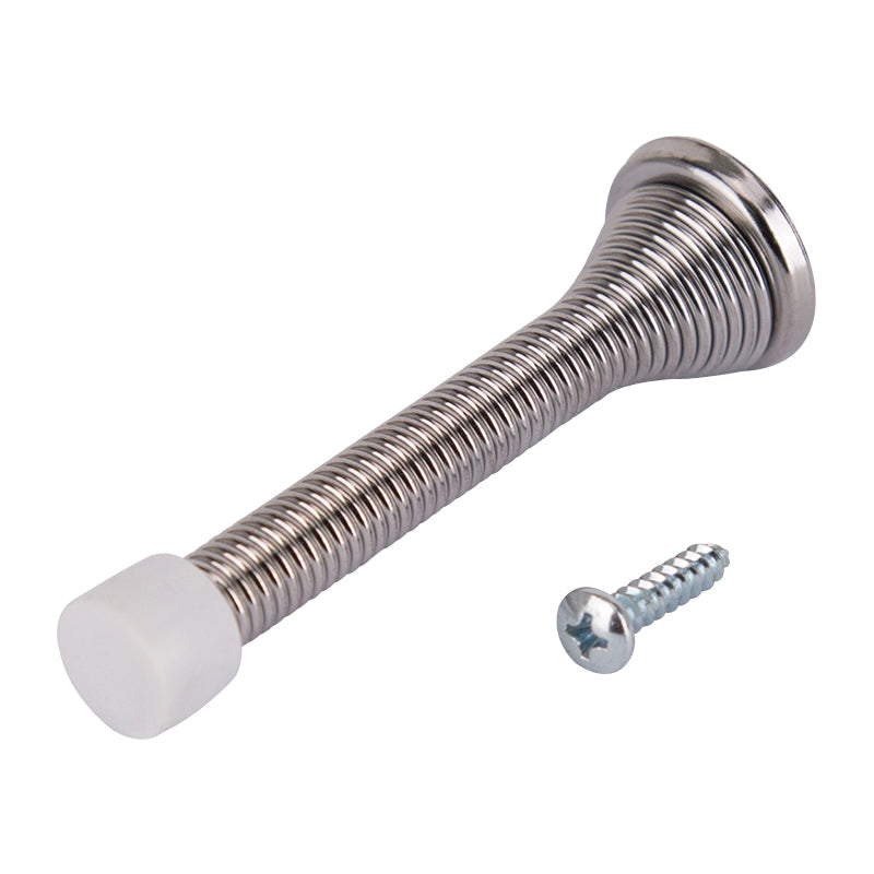 Prosource H62-B042C-PS Heavy-Duty Spring, 15/16 in Dia Base, 3-1/8 in Projection, Plastic &amp; Steel, Chrome Plated