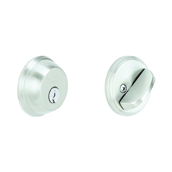 Schlage B60CSV626 Deadbolt, Zinc, Satin Chrome, 2-3/8 x 2-3/4 in Backset, C Keyway