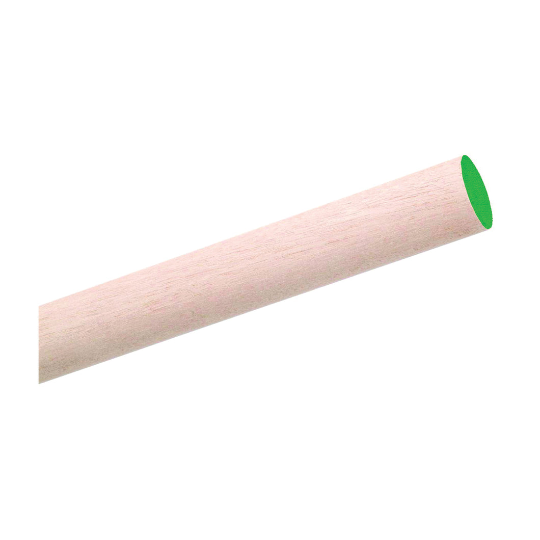 Waddell 6407UB Dowel Rod, 7/16 in Dia, 48 in L, Aspen Wood