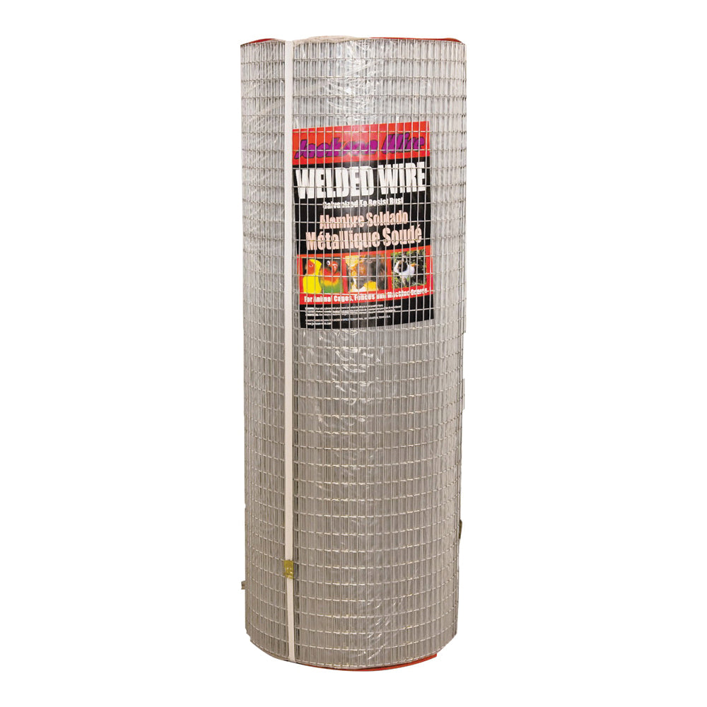 Jackson Wire 10 08 38 14 Welded Wire Fence, 100 ft L, 36 in H, 1/2 x 1 in Mesh, 16 Gauge, Galvanized