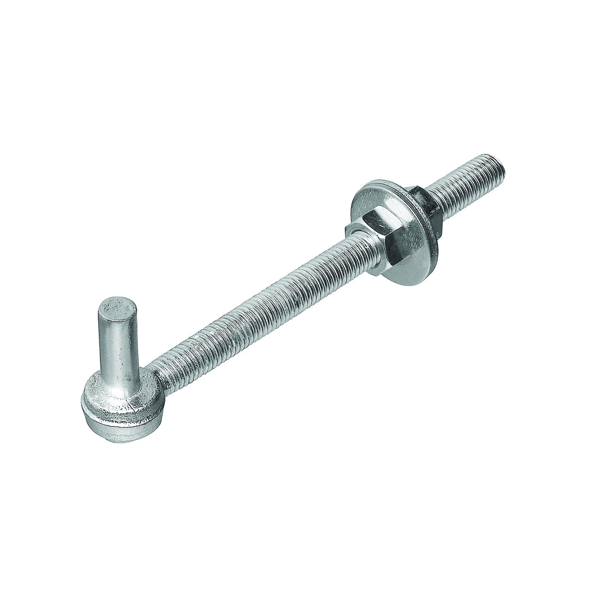 National Hardware N130-559 Full Threaded Bolt Hook, 6 in L, Steel, Zinc-Plated