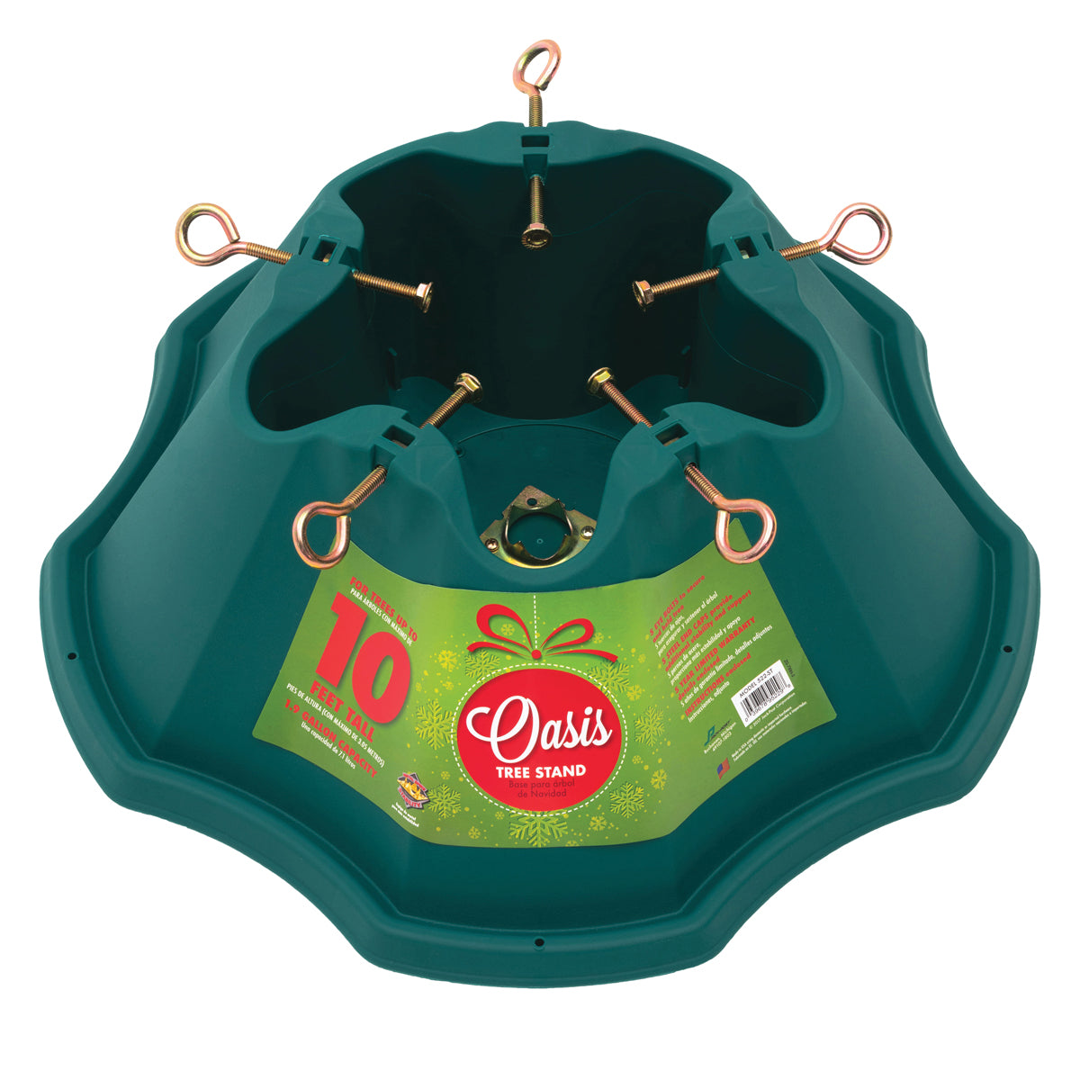 National Holidays 522-ST Natural Tree Stand, 8-1/4 in H, Plastic, Green