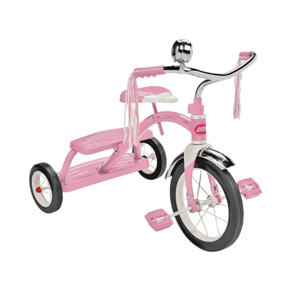 RADIO FLYER 33P Dual Deck Tricycle, 2-1/2 to 5 years, Steel Frame, 12 x 1-1/4 in Front Wheel, 7 x 1-1/2 in Rear Wheel
