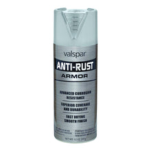 Load image into Gallery viewer, Valspar 044.0021956.076 Anti-Rust Enamel Spray Paint, Gloss, Nickel, 12 oz, Aerosol Can
