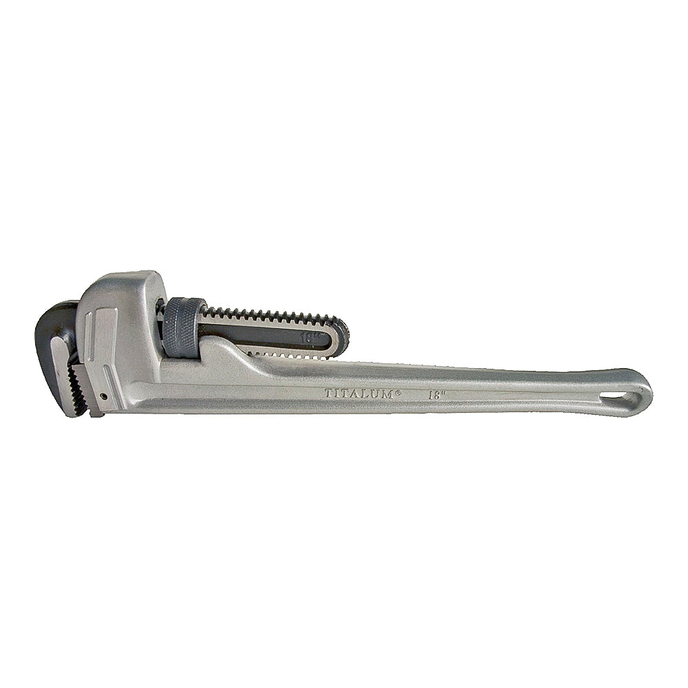 SUPERIOR TOOL 04818 Pipe Wrench, 2-1/2 in Jaw, 18 in L, Straight Jaw, Aluminum, Epoxy-Coated