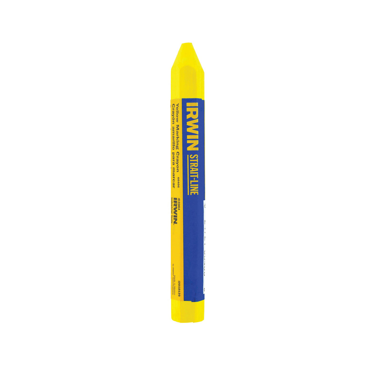 IRWIN 66406 Hi-Visibility Lumber Crayon, Yellow, 1/2 in Dia, 4-1/2 in L