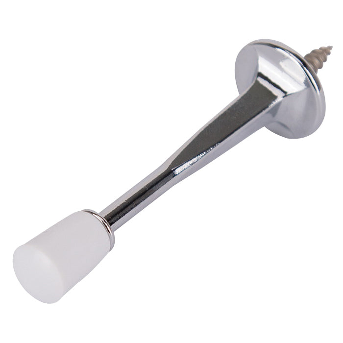 Prosource H20-Z022C-PS Heavy-Duty Rigid Door Stop, 15/16 in Dia Base, 3-1/8 in Projection, Die-Cast Zinc &amp; Plastic