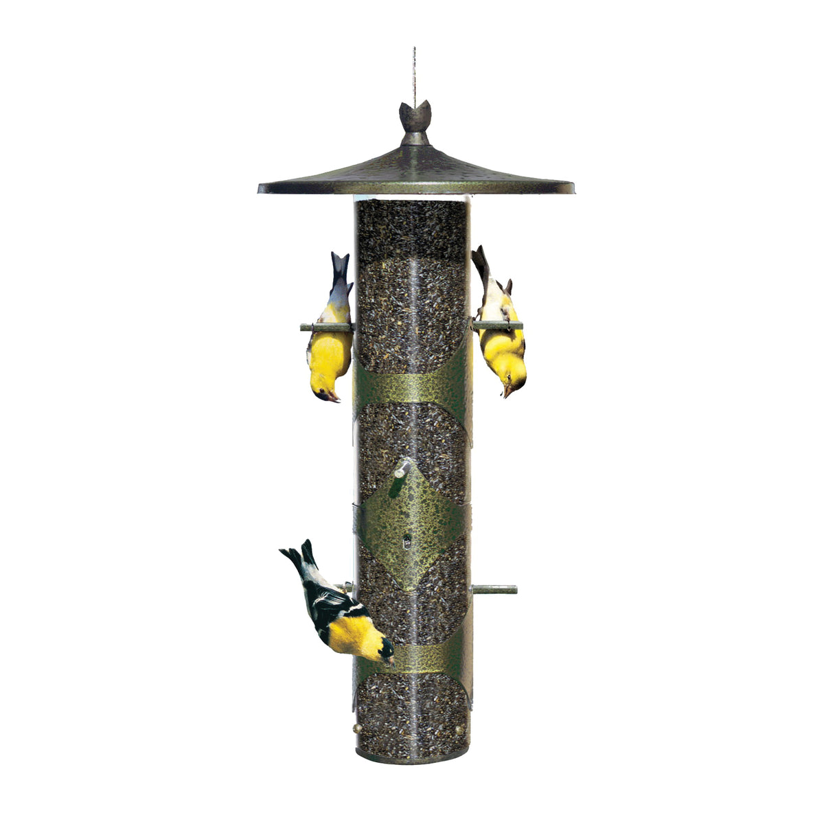 Perky-Pet 736 Wild Bird Feeder, 18-9/16 in H, 3 lb, Metal, Bronze, Hanging Mounting