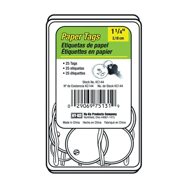 HY-KO KC144 Key Identification Tag, Paper