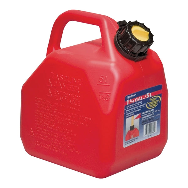 Scepter 07081 Gas Can with CRC, 1.25 gal Capacity, Polyethylene, Red