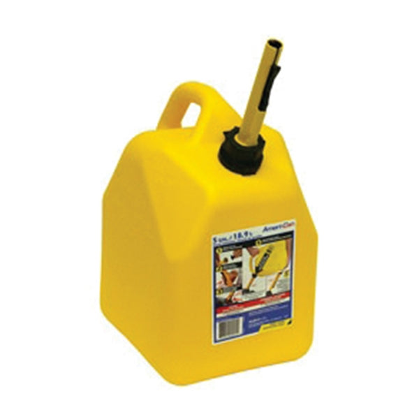Scepter FG4D511 Diesel Can, 5 gal, Polypropylene, Yellow
