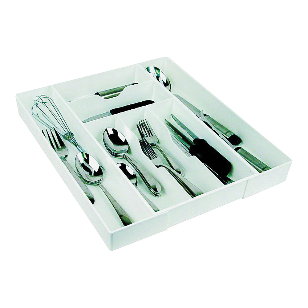Dial 02506 Cutlery Expand-A-Drawer, 9-1/2 in W, 18 in D, White