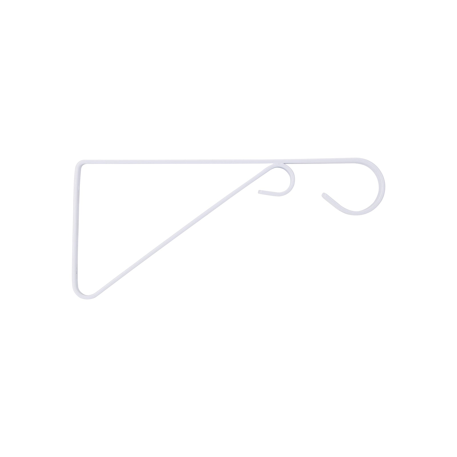 Landscapers Select GB0373L Hanging Plant Bracket, 9-5/8 L, Steel, White, Wall Mount Mounting