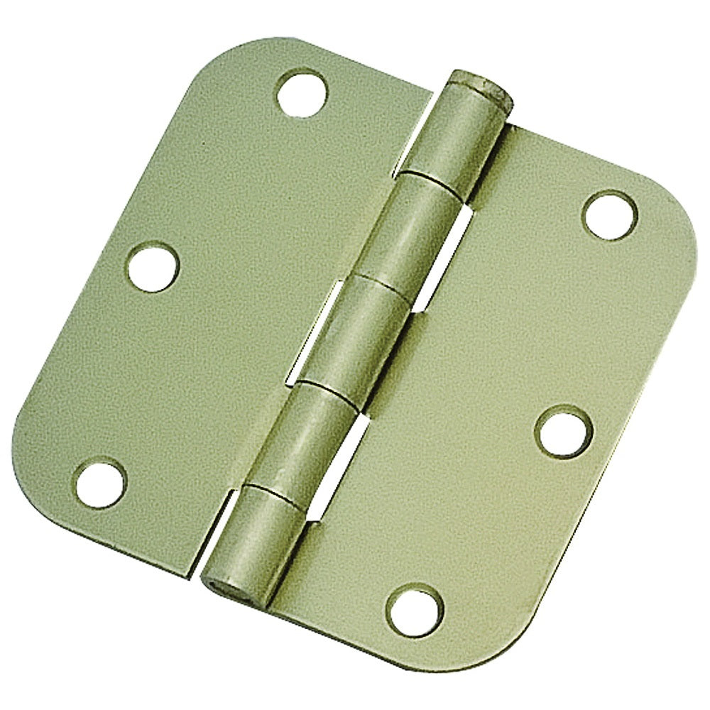 ProSource 20347US4 Door Hinge, Steel, Satin Brass, Loose Pin, 180 deg Range of Motion, Screw Mounting